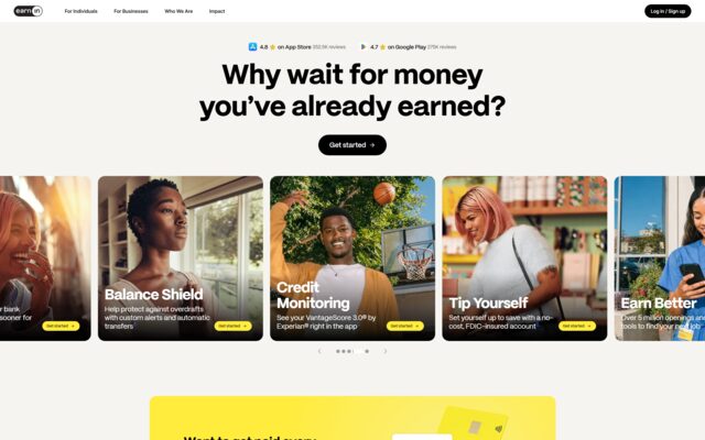 EarnIn website