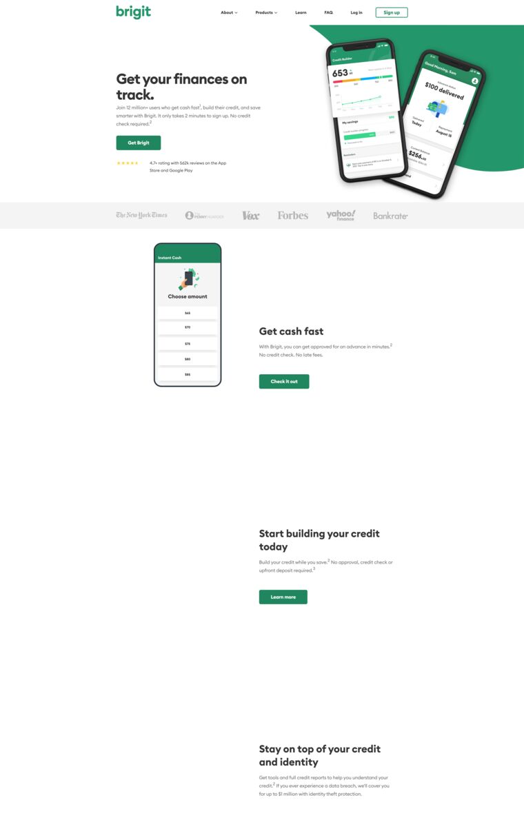 Brigit app and website