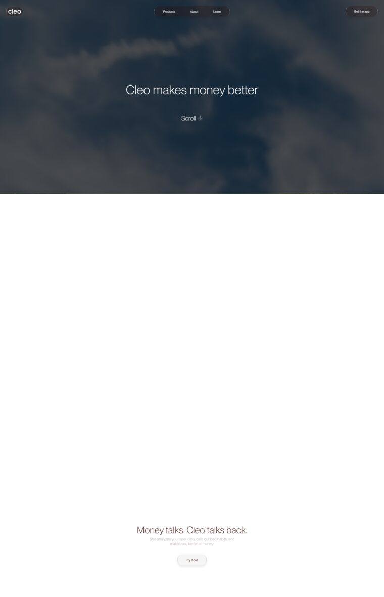 Cleo app and website