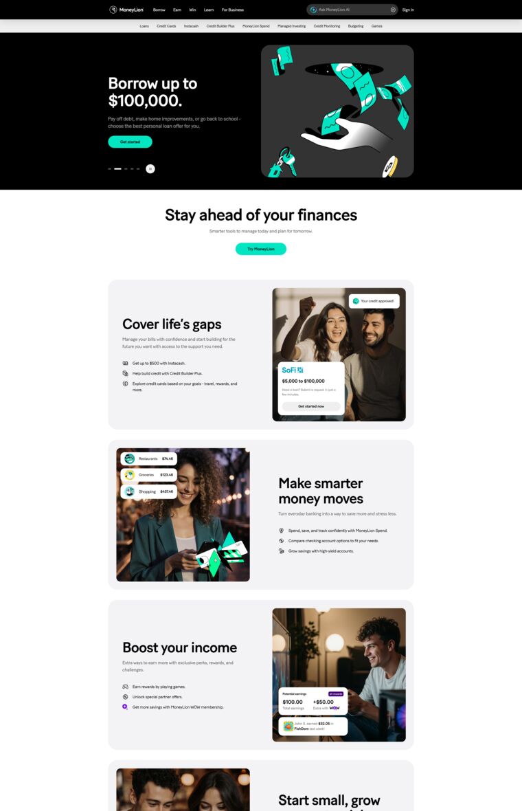 MoneyLion app and website